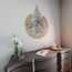 IWA CONCEPT Shiny Metal Ayatul Kursi | Islamische Ramadan-Wanddekorationen| (in Gold Out Silver, XL (69,8x90,2 cm)