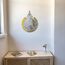 iwa concept Shiny Metal Ayatul-Kursi, islamischer Ramadan-Wandschmuck, modernes muslimisches Einweihungsgeschenk, arabische Kalligraphie, Koran-Wandkunst, Silver Out Gold, L (63 x 49 cm)