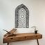 iwa concept Ayatul Kursi Mihrab Kuppeldesign, islamische Wandkunst, arabische Kalligraphie, Gebetsraumdekoration, Einweihungsgeschenk für Muslime im Ramadan (Medium, in Silber Out Black)