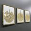 iwa concept Holz Acryl Set von Ayatul Kursi, Surah Al-Falaq und Surah Al-Nas, Ramadan Dekoration (30 x 40 cm, Gold & Silber auf Weiß)