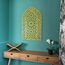 iwa concept Ayatul Kursi Mihrab Kuppeldesign, islamische Wandkunst, arabische Kalligraphie, Gebetsraumdekoration, Einweihungsgeschenk für Muslime im Ramadan (groß, Gold)