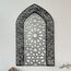 iwa concept Ayatul Kursi Mihrab Kuppeldesign, islamische Wandkunst, arabische Kalligraphie, Gebetsraumdekoration, Einweihungsgeschenk für Muslime im Ramadan (Medium, in Silber Out Black)