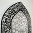 iwa concept Ayatul Kursi Mihrab Kuppeldesign, islamische Wandkunst, arabische Kalligraphie, Gebetsraum-Dekor, Einweihungsgeschenk für Muslime im Ramadan (groß, in silberfarbenem Schwarz)