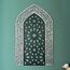 iwa concept Ayatul Kursi Mihrab Kuppeldesign, islamische Wandkunst, arabische Kalligraphie, Gebetsraumdekoration, Einweihungsgeschenk für Muslime im Ramadan (groß, in verdunkeltem Silber)