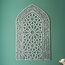 iwa concept Ayatul Kursi Mihrab Kuppeldesign, islamische Wandkunst, arabische Kalligraphie, Gebetsraumdekoration, Einweihungsgeschenk für Muslime im Ramadan (Medium, Silber)