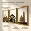 iwa concept Masjid Al Aqsa, Kaaba & Masjid An-Nabawi Islamische Wandkunst aus Holz, gesegnete Orte, islamische Wanddekoration, Geschenk für Muslime im Ramadan Eid (klein, goldfarben, alle drei)