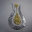 iwa concept Ayatul Kursi Tulpenform, glänzende Farbe, islamische Metall-Wandkunst, Kalligraphie, Ramadan-Dekor, moderne muslimische Einweihungsgeschenke, (68.1x43.7 cm, in Gold Out Silber)