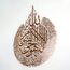 IWA CONCEPT Glänzendes Metall Ayatul Kursi islamische Wandkunst | Ramadan Dekorationen | Surah Al Baqarah | muslimisches Einweihungsgeschenk | Koran Wandkunst | (65 x 50 cm, glänzende Kopie per)