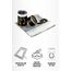 Muslimische Gebetsteppich und Gebetskette mit elegantem Zylinder Geschenkbox | Janamaz | Sajjadah | Weiche Gebetsteppich | Islamische Geschenke Set | Gebet Teppich Matte, Taft Stoff, Schwarzer