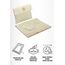 ihvan online Muslimischer Gebetsteppich und Perlen mit eleganter Tragbar Stoff Tasche, Janamaz, Sajjadah, Weiche islamischen Gebetsteppich, Islamische Geschenke, Gebet Teppich Matte, Taft Stoff, Ecru