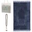 MYPRAY - Gebetsteppich - dick - 3er Set Seccade - mit Tesbih und Tasche (kaltgrau)