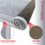 Spar-Home Gebetsteppich Islam – Weiche Teppich für Salah Beten Dicker Stoff Gebetsmatte für Erwachsene Frauen und Kinder Ideal als Badematte (Grey)