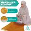 MYPRAY - Gebetsteppich - dick - 3er Set Seccade - mit Tesbih und Tasche (goldenbeige)