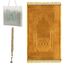 MYPRAY - Gebetsteppich - dick - 3er Set Seccade - mit Tesbih und Tasche (goldenbeige)