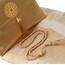 Gebetsteppich transportabel mit Tasche und Tesbih- Seccade- Prayer Rug-Islamischen-Namaz- Janamaz (Gold 2 (tesbih und miswak))