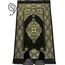 Imanpaper® Gebetsteppich Islam mit Tesbih schwarz I Extra dünn to go für Muslime I Platzsparend Geschenk für konvertierte Geschwister 1,20 x 0,70m | Seccade Salah Sejadah Islamic Prayer Rug
