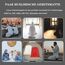 Dai Lufei Gebetsteppich-Set, muslimischer Gebetsteppich, dick und weich, Kaschmir-Imitat, lslamischer Gebetsteppich für Paare, Ramadan, Eid Bayram, islamisches Geschenk (schwarz-weiß, 80 x 140 cm)