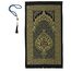 Prien Gebetsteppich Muslim mit Tesbih | Seccade mit Gebetskette | Gebetsmatte Islam für Frauen | Islamische Teppich Geschenke Set für Männer | Prayer Mat Geschenk Gebet Ramadan Namazlik (Marineblau-2)