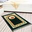 YAZEIN Gebetsteppich, muslimischer Gebetsteppich, islamisch, sehr dicker Gebetsteppich, Sajadah für Männer und Frauen, mit islamischen Gebetsperlen, weich und luxuriös (grün)