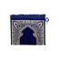 Gebetsteppich im türkischen / osmanischen Stil, inkl. Gebetsperlen, Tasbei, weiches Wildleder, orientalisches Muster, Janamaz Sajadah, Geschenk, 110 x 66 cm, Blau