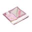 ihvan online TAFT Stoff muslimische Gebetsteppich & Samt bedeckte Yaseen Surah Bag-Größe Buch- und Gebetsperlen mit besonderem transparenten Boxed, Perfekter islamischer Ramadan Eid Geschenke, Pink
