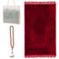MYPRAY - Gebetsteppich - dick - 3er Set Seccade - mit Tesbih und Tasche (rubinrot)