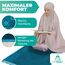 MYPRAY - Gebetsteppich - dick - 3er Set Seccade - mit Tesbih und Tasche (türkisblau)