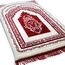 Modefa Orthopädischer Gebetsteppich | Gepolstertes Schaumstoffkissen Janamaz Sajjada | 2,5 cm dicker, weicher Samt-Islamischer Namaz-Sajadah-Teppich (Reich Red)