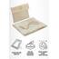 ihvan online Muslimischer Gebetsteppich und Perlen Mit Eleganter Tragbar Stoff Tasche, Janamaz, Sajjadah, Weiche Islamischen Gebetsteppich, Islamische Geschenke, Gebet Teppich Matte, Taft Stoff, Gold