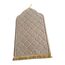 Baoblaze Traditioneller muslimischer Gebetsteppich Weich, Traditional Muslim Prayer Rug, Gebet Teppich Matte Faltbar, Carpet Soft Ramadan, Muslim Prayer Rug Carpet für Kinder Frauen Männer, beige gelb