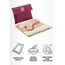 ihvan online Muslimischer Gebetsteppich und Perlen Mit Eleganter Tragbar Stoff Tasche, Janamaz, Sajjadah, Weiche Islamischen Gebetsteppich, Islamische Geschenke, Gebet Teppich Matte Taft Stoff Burgund