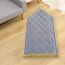 Baoblaze Traditioneller muslimischer Gebetsteppich Weich, Traditional Muslim Prayer Rug, Gebet Teppich Matte Faltbar, Carpet Soft Ramadan, Muslim Prayer Rug Carpet für Kinder Frauen Männer, Hellgrau