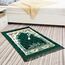 YAZEIN Muslimischer Gebetsteppich mit Tasbih-Gebetsperlen, weich, groß, matt, Islam, gepolstert, islamisch, Gebetsteppich, dick für Männer und Frauen, Janamaz, Sajadah (80 x 119,9 cm, Grün)