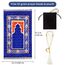 YAZEIN Gebetsteppich, muslimische Matte, islamisch, gepolstert, sehr dick, Gebetsteppich, Sajadah für Männer und Frauen, mit islamischen Gebetsperlen, weich und luxuriös (80 x 119,9 cm, Königsblau)
