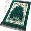 YAZEIN Muslimischer Gebetsteppich mit Tasbih-Gebetsperlen, weich, groß, matt, Islam, gepolstert, islamisch, Gebetsteppich, dick für Männer und Frauen, Janamaz, Sajadah (80 x 119,9 cm, Grün)