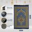 SUMELA Muslimischer Gebetsteppich - Muslimische Gebetsteppich im traditionellen Stil, dick gepolstert, 99 Gebetsperlen, für Männer, Frauen und Kinder, Gebetsperle (Marineblau)