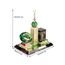 Akozon Muslimische Kaaba-Uhr, Uhren mit islamischer Architektur, Geschenkset mit Himmelsturm-Modell, Kunsthandwerk, Souvenirs, Heim-Desktop-Dekoration