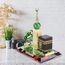 Pssopp Muslimisches Handwerksmodell Muslimische Kaaba Glockenturm Modell Islamische Tischuhr Islamische Architektur Kunsthandwerk Souvenirs Home Desktop Decor