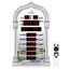 Al salama Azan Uhr, LED muslimische Gebetsuhr, Athan Wanduhr, Lesen Haus/Büro/Moschee Digital Azan Uhr Home Decor (Silber)