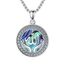 enjoylifecreative Allah Halskette für Herren Damen 925er Sterling Silber Abalone Muschel Arabische Muslim Anhänger Kette Islam Muslimische Religiöses Schmuck Geschenke für Frauen Männer