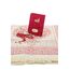 ihvan online Gebetsgeschenk Set für Männer und Frauen, Muslimischer Taft Gebetsteppich, Yaseen Buch, Salah Matte, Perlen Rosenkranz, Islamisches Geschenk für Ramadan & Eid & Mitgift, Rot