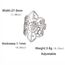 VASSAGO Lotusblume Verstellbarer Ring Coexist Om Kreuz Islam Stern Mond Davidstern Yin Yang Yoga Ring für Frauen Gilrs Religiöser Schmuck Geschenk