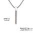 VASSAGO Islamische Ayatul-Kursi-Halskette für Damen und Herren, Allah-arabische 3D-Bar-Halskette, muslimischer Koran, Edelstahl/Lederkette, Islam, Eid, islamisches Geschenk, Schmuck, 1.54"*0.2