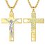 EUDORA Harmony Ball Kreuz Kette Mit Bibelvers für Damen Herren Sterling Silber S925 18K Vergoldet,Kruzifix Halskette Jesus Kreuz Anhänger Glaube Schmuck Christlicher Geschenk für Herren Frauen, 22"