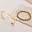 2 Stück islamische Armband für Frauen mit Ayatul Kursi - Arabische Allah Perlen Stacking Armreifen Quaran Tasbih religiösen Schutz Islam Eid Ramadan Schmuck muslimische Geschenke (Gold-Öffnen)