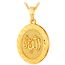 U7 Damen Halskette mit Allah Anhänger - Islam Kette Surah Koran Muslim Amulett - Gold Collier - Religiöse Kettenanhänger - Schmuck für Geburtstag