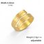 VASSAGO Einstellbare islamische Ayatul Kursi Ring/Armband für Frauen Männer Muslim Allah Koran Ringe Arabisch Kalligraphie Islam Eid Islamischer Ringe Schmuck Geschenke (Gold Islamischer Ring)