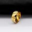 Uloveido Muslim Mohammed Arabisch Letter Design Gold Farbe Edelstahl 8mm Breitband Ring für Männer und Frauen Y543