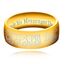 Uloveido Frauen Männer Gold Farbe Edelstahl Muslim Islamic Islamic Wide Band Ring mit Shahada in Arabisch und Englisch Y543
