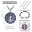 EUDORA Harmony Ball Kette Heiliger Benedikt Medaille für Damen Herren Sterling Silber S925, Hl. Benedikt Medaillon Halskette Anhänger Amulett Schmuck Religion Geschenk für Frauen Herren, 20"+24"